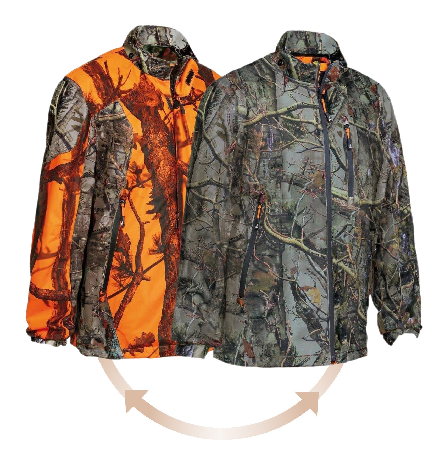 Veste de chasse r versible Percussion GhostCamo Blaze Black