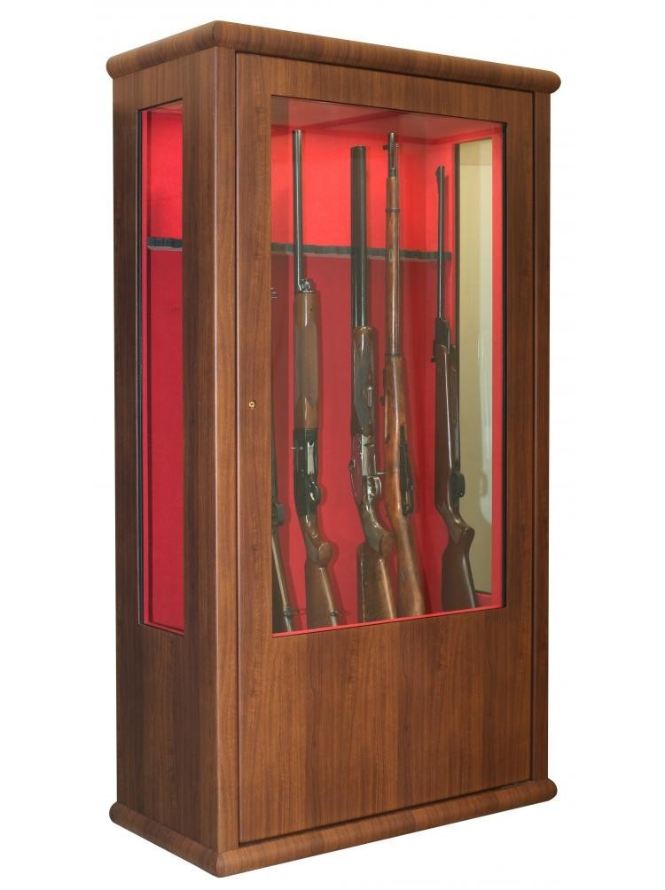 Vitrine pour longues Armoire | forts - forte Coffres LV90 armes armes in couleur Bois Made Infac 14 Chasse /