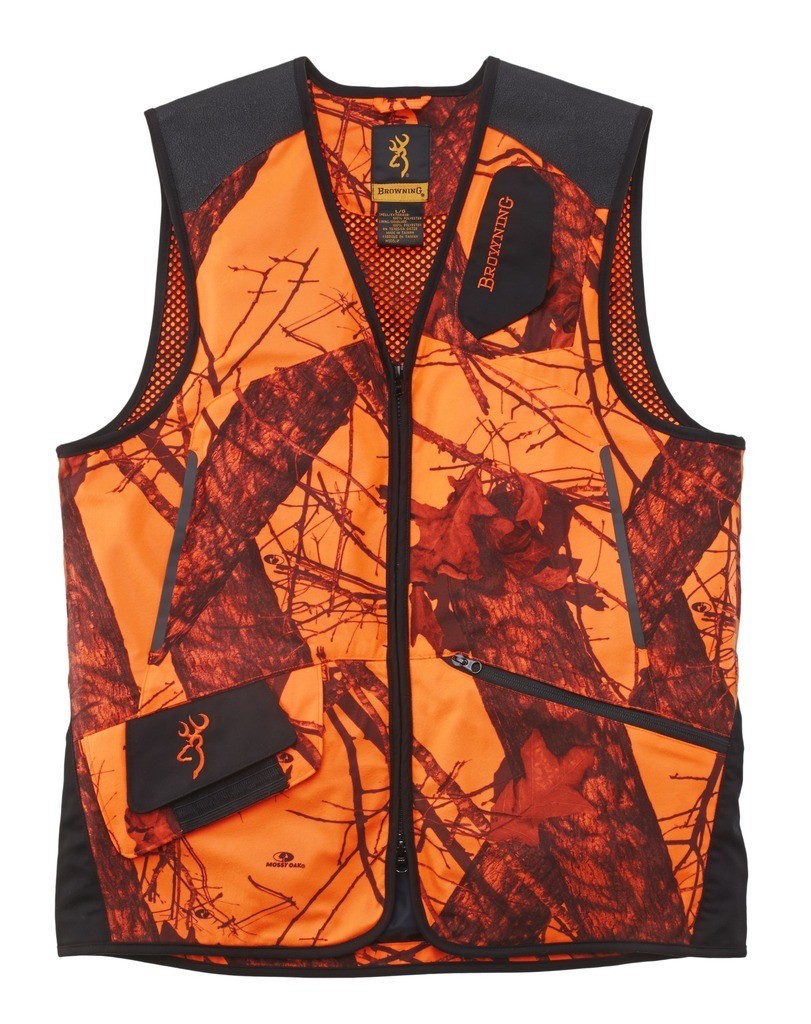Gilet de chasse Browning XPO Light Camo Blaze Orange - Vêtements Camouflage  | Made in Chasse