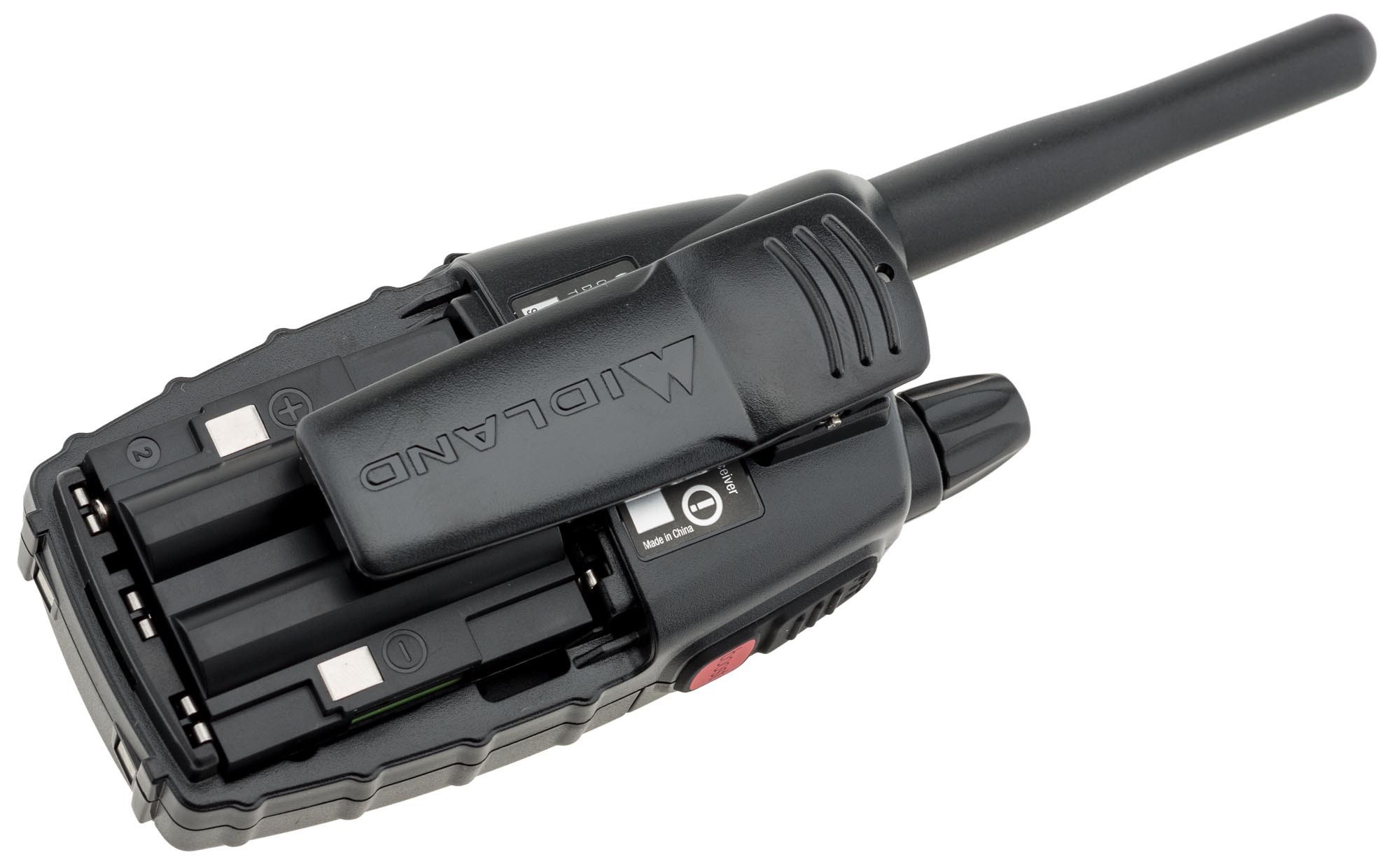 Midland 777 Pro C1365.01 Lot De 2 Valises Radio PMR446 + LPD Pour Une Utilisation Professionnelle Et Privée Avec écran Numérique, Jusqu'à 14 Heures