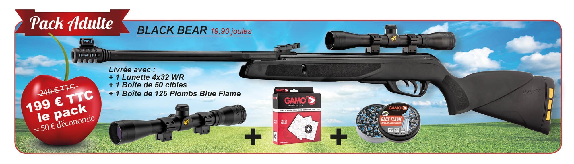 Carabine à plomb Gamo Delta Blue synthétique - Cal. 4.5 - 4.5 mm