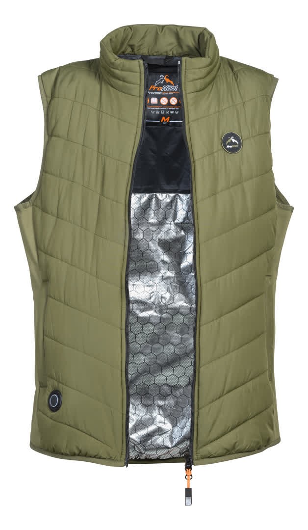 Gilet chauffant Femme ProHunt Hybride Kaki – zones, batterie 10