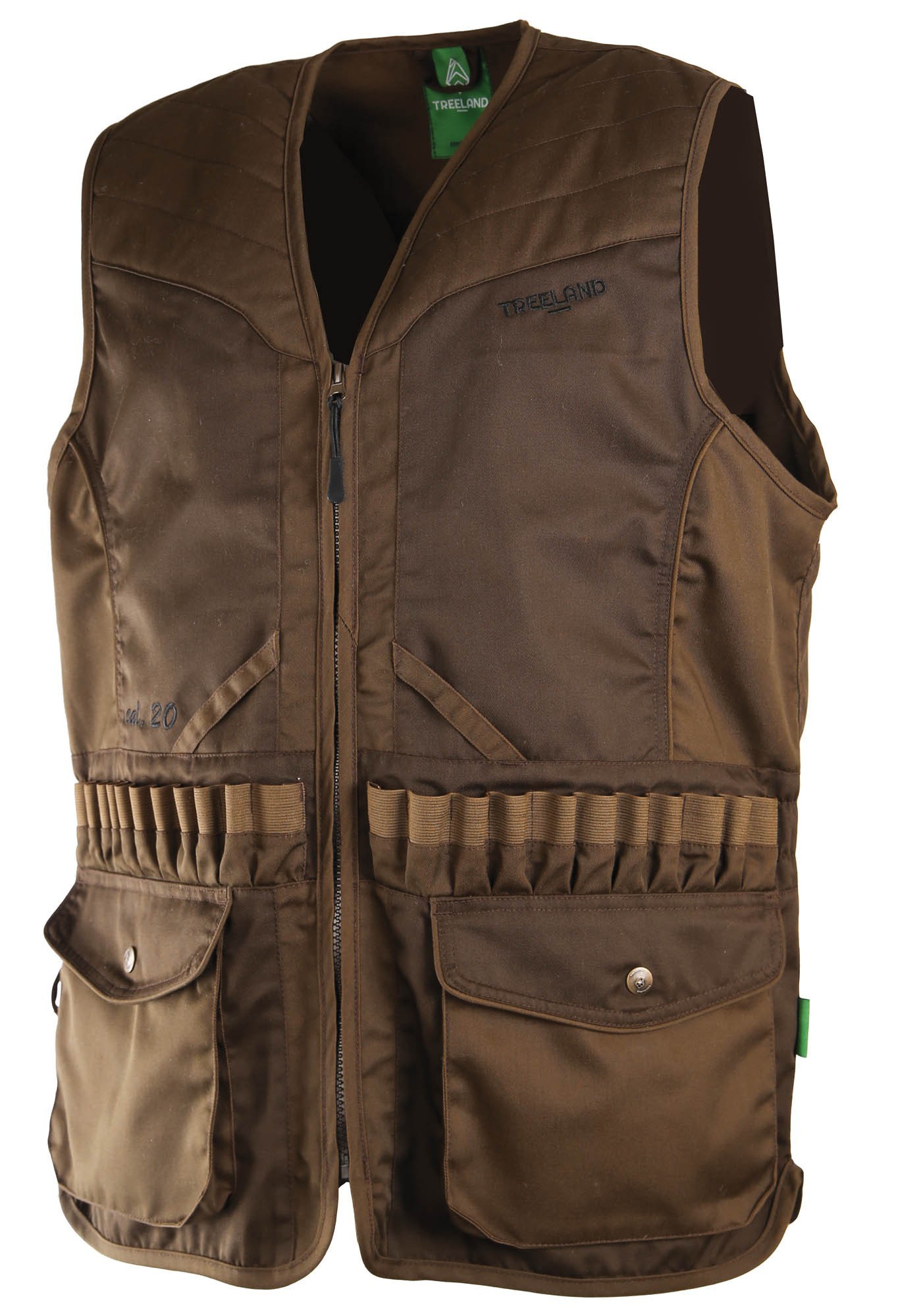 Gilet de Pêche Homme Veste Zippee Sans Manches Séchage Rapide Grande Taille Couleur Unie - Kaki