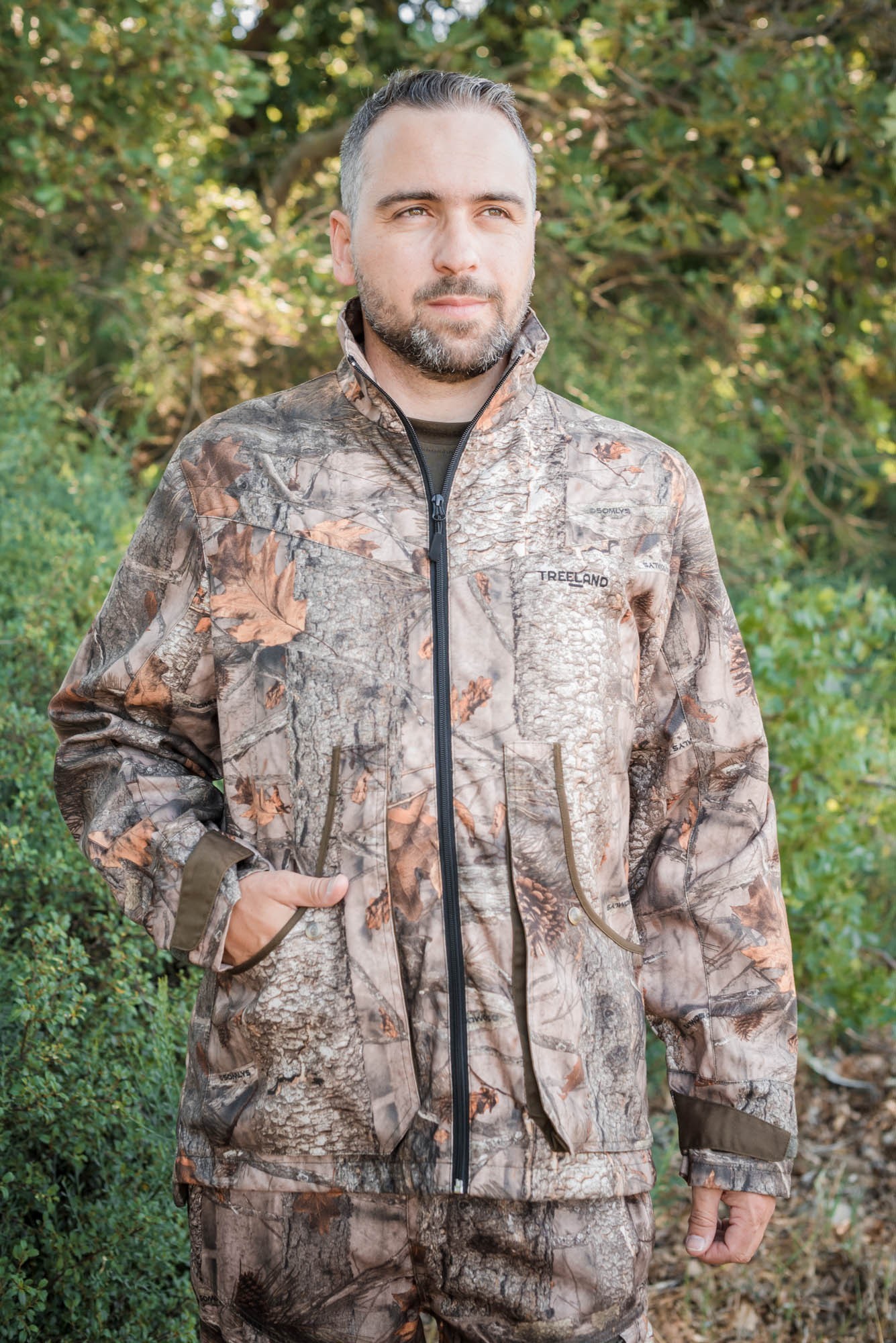 Treeland Pantalon de Chasse renforcé Orange Maquisard T581