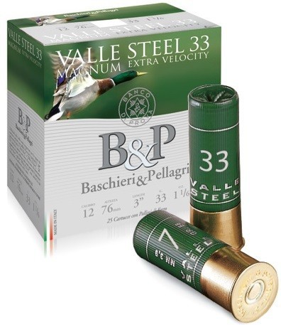 Cartouche B & P Valle Steel 33 Magnum / Cal. 12 - 33 g - Acier et  substituts - Cal. 12