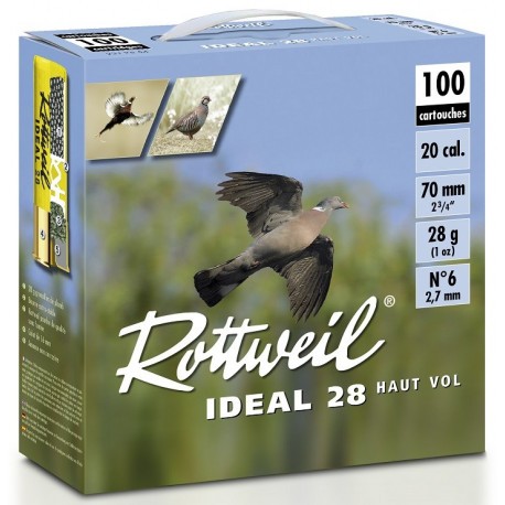 Pack 200 cart. Rottweil Idéal 28 Haut Vol / Cal. 20 - 28 g