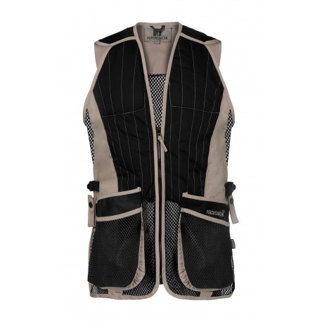 Gilet de ball-trap Percussion Evo - Noir / Beige