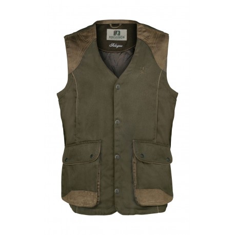 Gilet de chasse Percussion Sologne Kaki