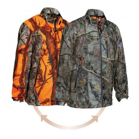 Veste de chasse r versible Percussion GhostCamo Blaze Black Forest Evo