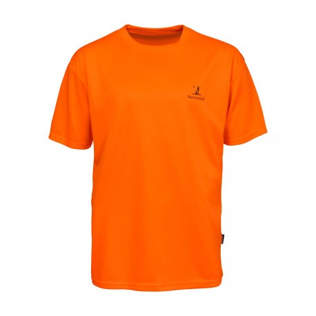 Tee-shirt de chasse Percussion fluo - Logo