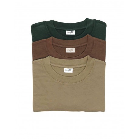 Pack 3 tee-shirts de chasse MC Percussion - Kaki / Beige / Marron
