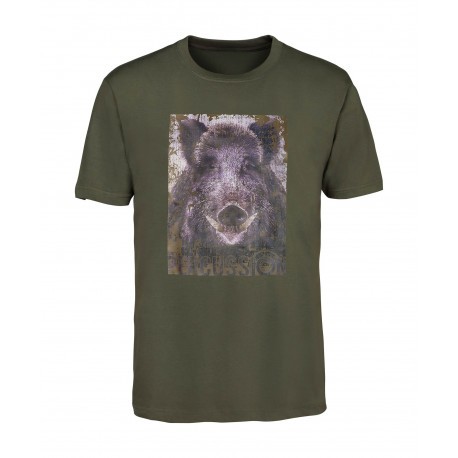 Tee-shirt de chasse Percussion sérigraphié Sanglier
