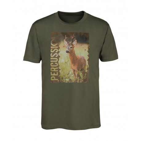 Tee-shirt de chasse Percussion sérigraphié Brocard
