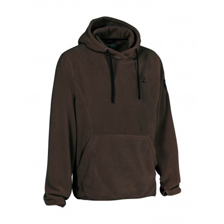 Sweat-shirt de chasse polaire à capuche Percussion - Marron