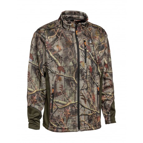 Sweat-shirt de chasse zippé Percussion - GhostCamo Forest Evo