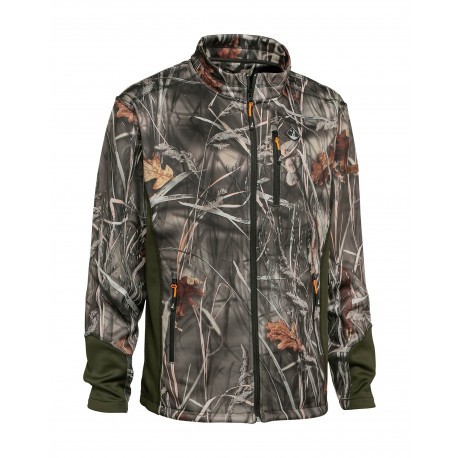 Sweat-shirt de chasse zippé Percussion - GhostCamo Wet