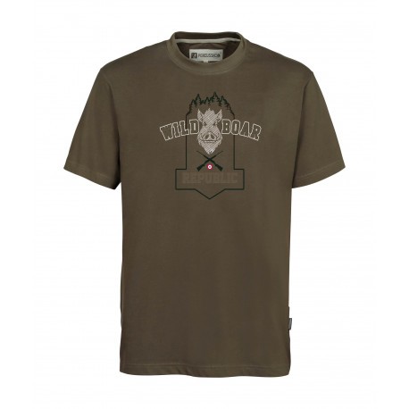 Tee-shirt de chasse Percussion Wild Boar Republic II - Kaki