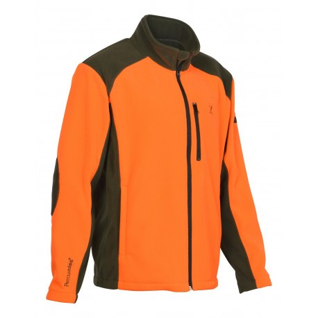 Blouson de chasse polaire Percussion Cor brodé Logo - Orange / Kaki