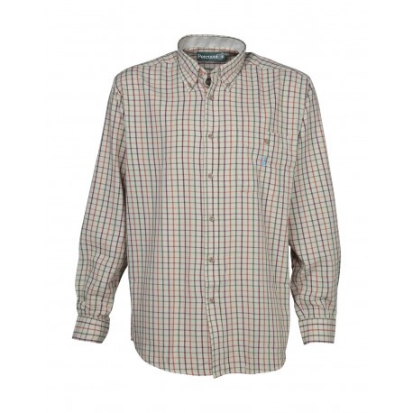 Chemise chasse Percussion carreaux Ocre