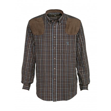 Chemise chasse Percussion Sologne Marron