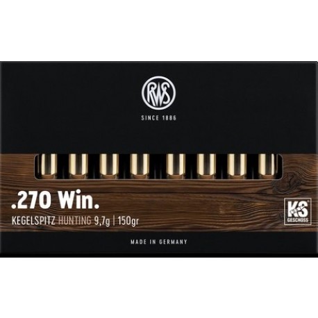 Cartouche RWS / cal. 270 Win. - KS 9,7 g / 150 gr