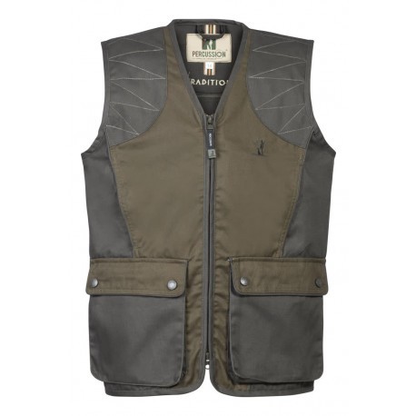 Gilet de chasse Enfant Percussion Tradition - Kaki clair