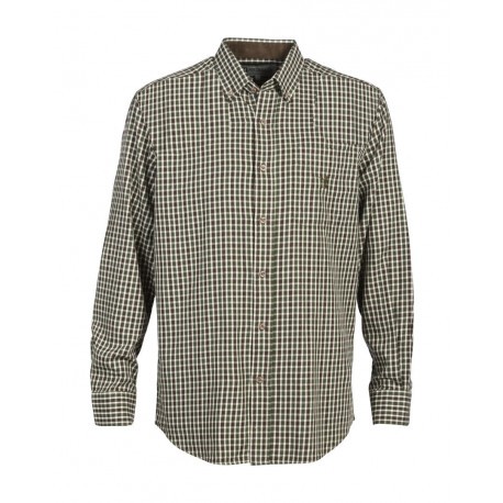 Chemise de chasse Enfant Percussion - Marron / Vert