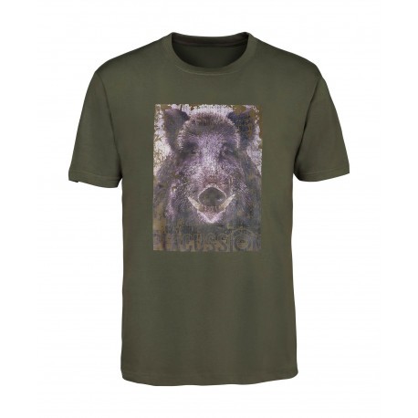 Tee-shirt Enfant Percussion sérigraphié Sanglier