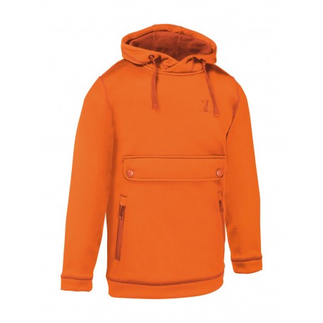 Sweat-shirt Enfant à capuche Percussion - Orange