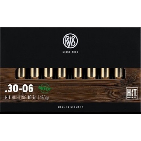 Cartouche RWS / cal. 30-06 Sprg - HIT 10,7 g / 165 gr