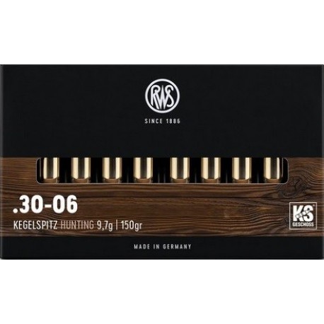 Cartouche RWS / cal. 30-06 Sprg - KS 9,7 g / 150 gr