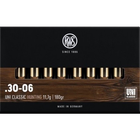 Cartouche RWS / cal. 30-06 Sprg - UNI-Classic 11,7 g / 180 gr