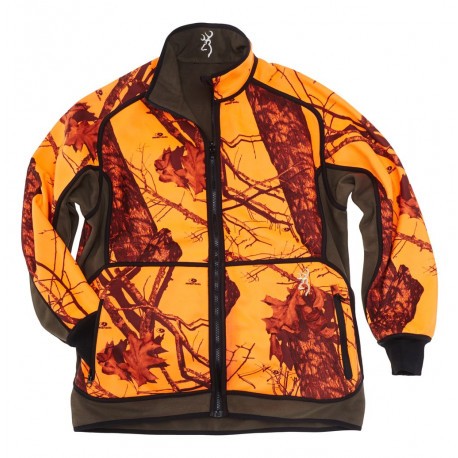 Veste de chasse Powerfleece Reversible Browning Blaze Orange/vert