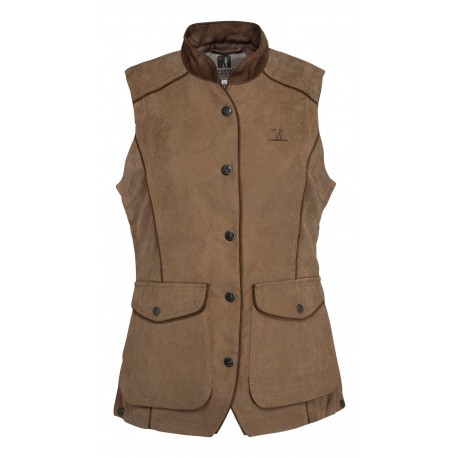 Gilet de chasse Femme Percussion Rambouillet original - Marron