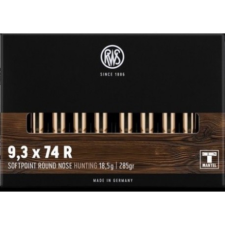 Cartouche RWS / cal. 9,3x74 R - T-Mantel 18,5 g / 285 gr