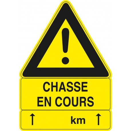 Pack 5 panneaux 100 x 70 cm CHASSE EN COURS 