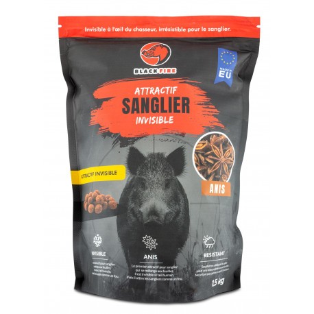 Attractant sanglier Black Fire invisible goût Anis