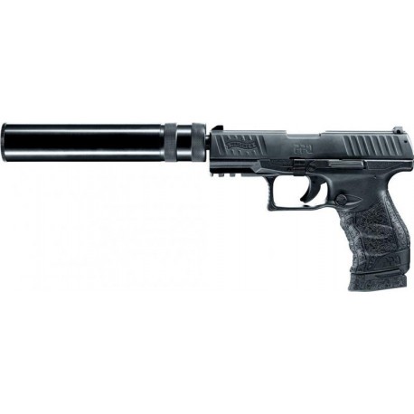 Pistolet d'alarme Walter PK 380 bronzé avec silencieux - Armes à blanc et à  gaz