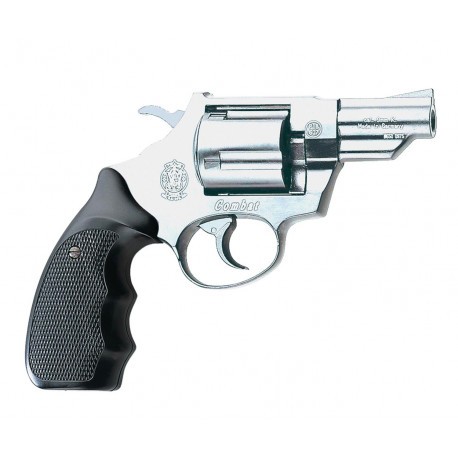 Revolver d'alarme Smith & Wesson Combat nickelé - Armes à blanc et