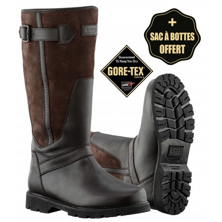 Bottes de chasse Femme grand froid Aigle Inverss GTX + Sac à bottes Rubberbag