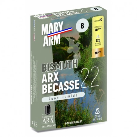 Cartouche Mary Arm Bécasse Bismuth ARX / Cal. 20 - 22 g