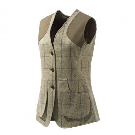 Gilet de chasse Femme Beretta St James - Tweed Vert