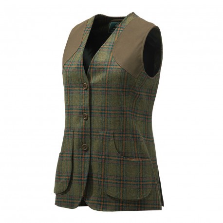 Gilet de chasse Femme Beretta St James - Tweed Vert & Violet