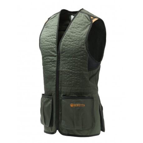 Gilet de tir Beretta Trap Cotton - Vert & Noir