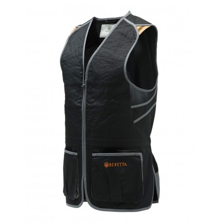 Gilet de tir Beretta Trap Cotton Noir Gris Gilets de tir