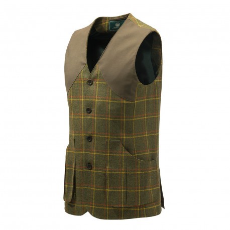 Gilet de chasse Beretta St James - Tweed Vert & Jaune