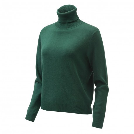 Pull Femme Beretta Light Merino Mock - Vert