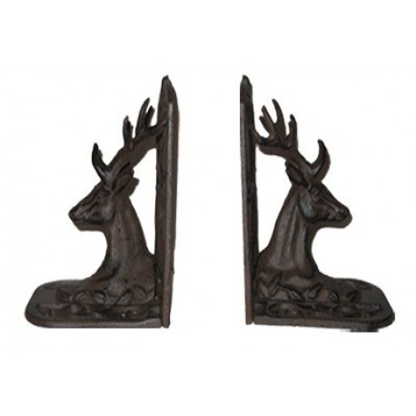 Serre-livres Cerf bronze