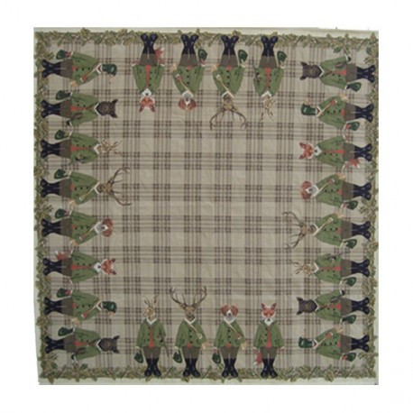 Nappe Animaux chasseurs / Beige
