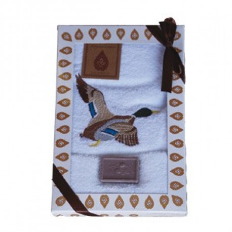 Coffret serviette & savon Canard